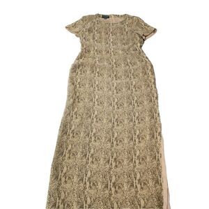 Silk 100% Animal Print by Spenser Jeremy‎ Short sleeve Lined Womens 10